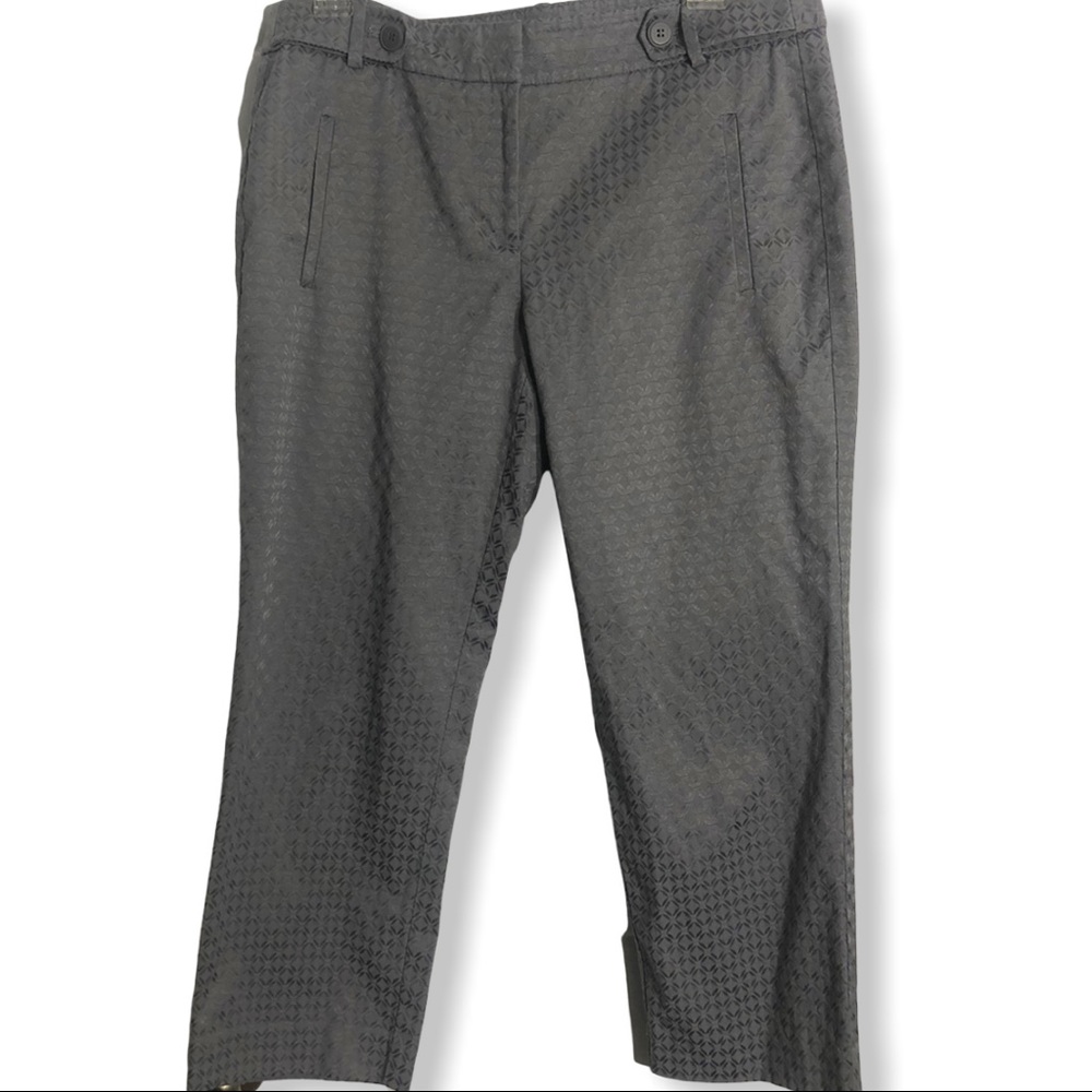 Loft gray textured Capri crop pants sz 6